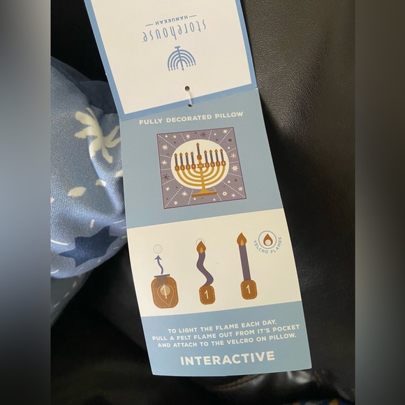 Isaac Mizrahi Holiday 2 Hanukkah Pillow Interactive Menorah